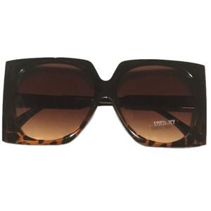 WOMEN’S Oversized Brown & Black 100% UV Protection Sunglasses